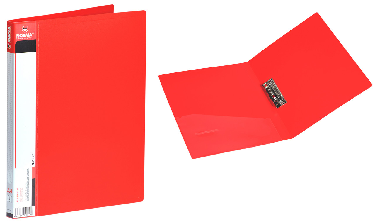 Папка з притиском NORMA (5034-03N), 700 мкм, A4, 200 аркушів, червона